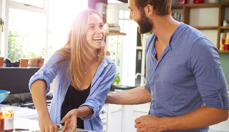 way to a woman's heart is though her funny bone