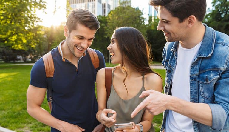 flirty girlfriend flirts with other guys